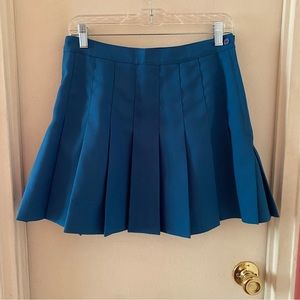 Vintage Reebok Aqua Blue Pleated Mini Skirt